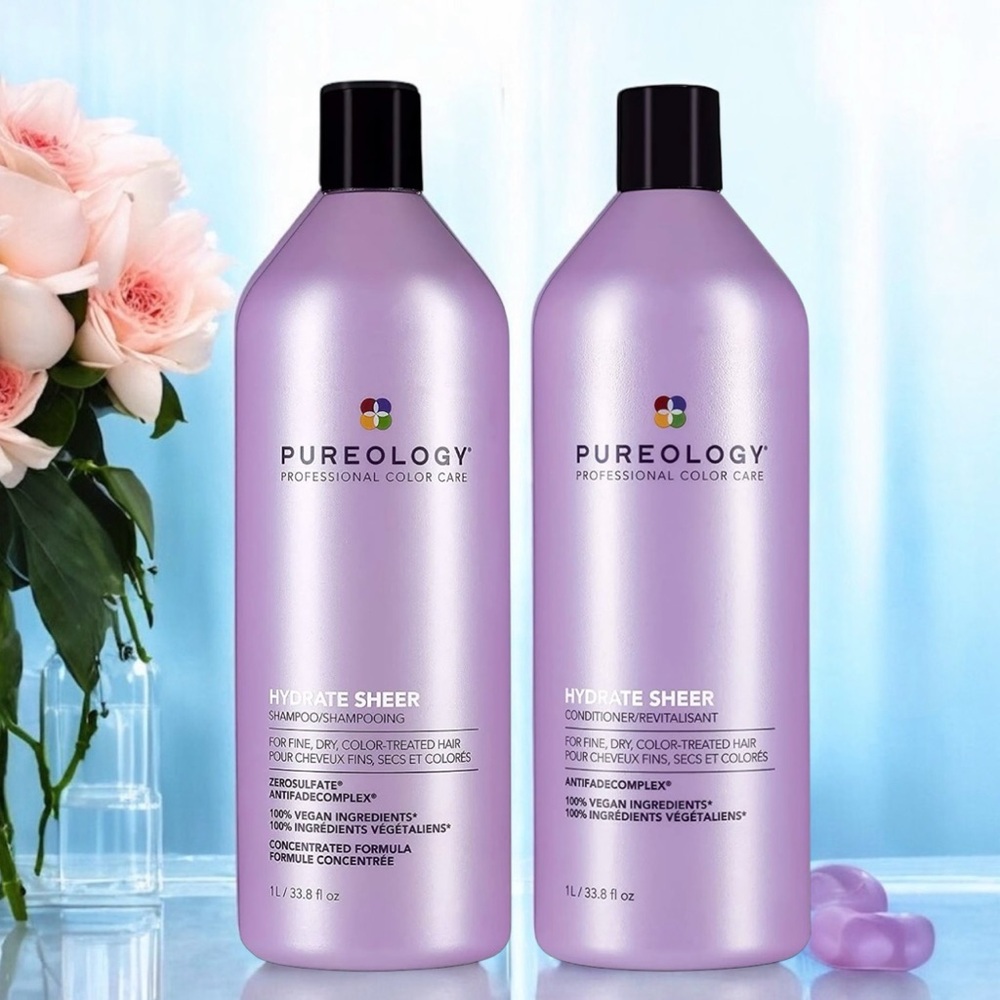 PUREOLOGY SHEER Hydrate Shampoo + Conditioner 33.8fl oz each SEALED